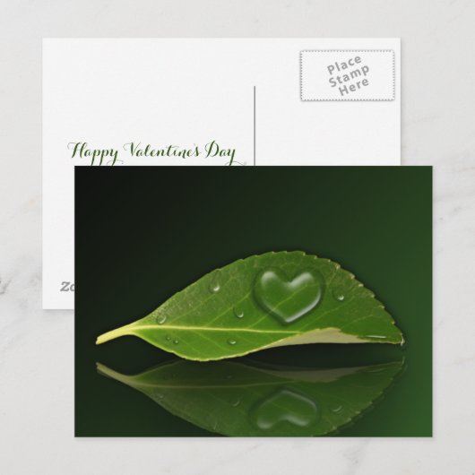 Levendig warm water op leder briefkaart (Voorkant / Achterkant)