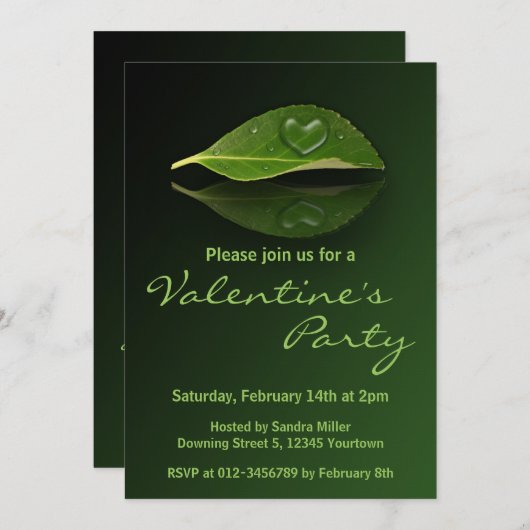 Levendig warm water op leder kaart (Voorkant / Achterkant)