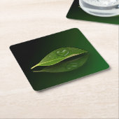 Levendig warm water op leder kartonnen onderzetters (Schuin)