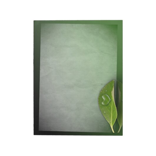 Levendig warm water op leder notitieblok (Linkerzijde)