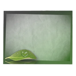 Levendig warm water op leder notitieblok