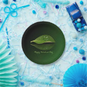 Levendig warm water op leder papieren bordje (Feest)