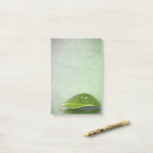 Levendig warm water op leder post-it® notes (Op bureau)