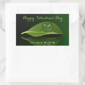 Levendig warm water op leder rechthoekige sticker (Tas)