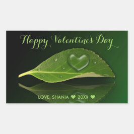 Levendig warm water op leder rechthoekige sticker