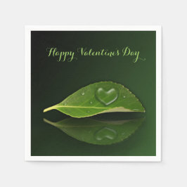 Levendig warm water op leder servet