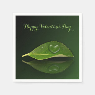 Levendig warm water op leder servet