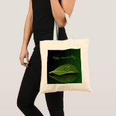 Levendig warm water op leder tote bag (Voorkant (product))