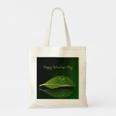 Levendig warm water op leder tote bag (Achterkant)
