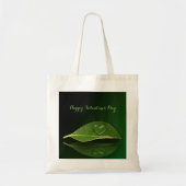 Levendig warm water op leder tote bag (Voorkant)