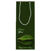 Levendig warm water op leder wijn cadeautas (Achterkant)