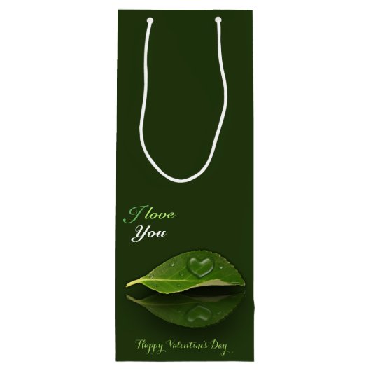 Levendig warm water op leder wijn cadeautas (Achterkant)