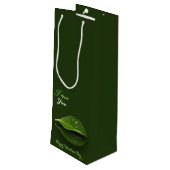 Levendig warm water op leder wijn cadeautas (Achterkant Gekanteld)