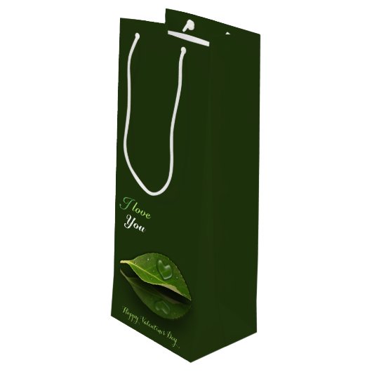 Levendig warm water op leder wijn cadeautas (Achterkant Gekanteld)