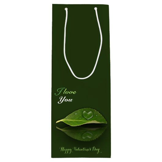 Levendig warm water op leder wijn cadeautas (Voorkant)