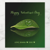 Levendig warm water op leder wijn etiket (Enkel label)