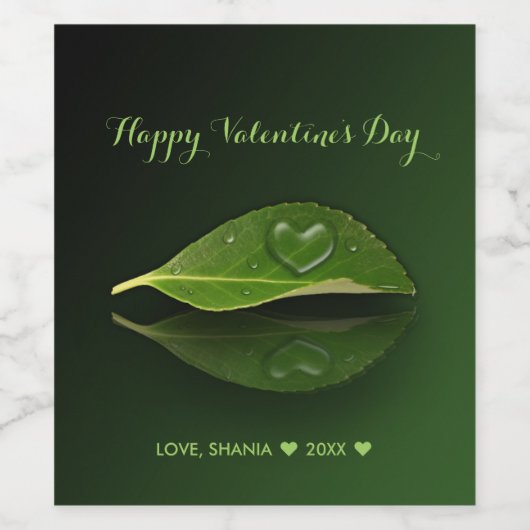 Levendig warm water op leder wijn etiket (Enkel label)