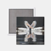 Levendig water Pelican Reflections Magnet (Voorkant / Achterkant)