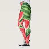 Levendig Watermeloen Schijven Patroon Leggings (Links)