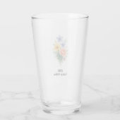 Levendig Waterverf Bloemig 40e Verjaardag Glas (Achterkant)
