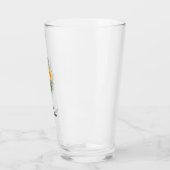 Levendig Waterverf Bloemig 40e Verjaardag Glas (Links)