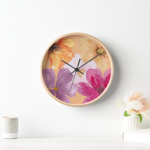 Levendig Waterverf Bloemmotief Acryl Wand