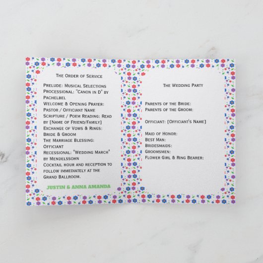 Levendig Waterverf Bloemmotief Wilde Bloemen Programma (Binnen)