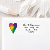 Levendig Waterverf hart Etiket (Insitu)