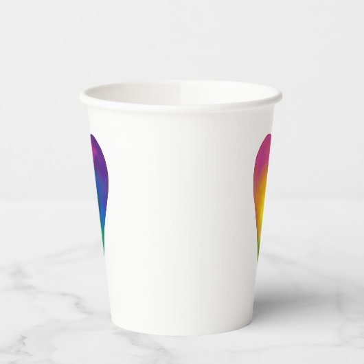 Levendig Waterverf hart Papieren Bekers (Links)