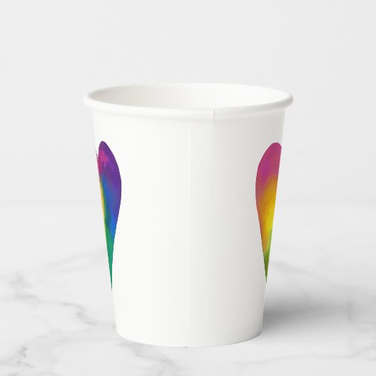 Levendig Waterverf hart Papieren Bekers (Rechts)