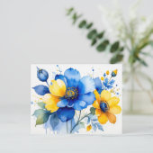 Levendig Waterverfboeket Briefkaart (Staand voorkant)