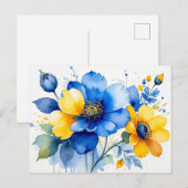 Levendig Waterverfboeket Briefkaart (Voorkant / Achterkant)