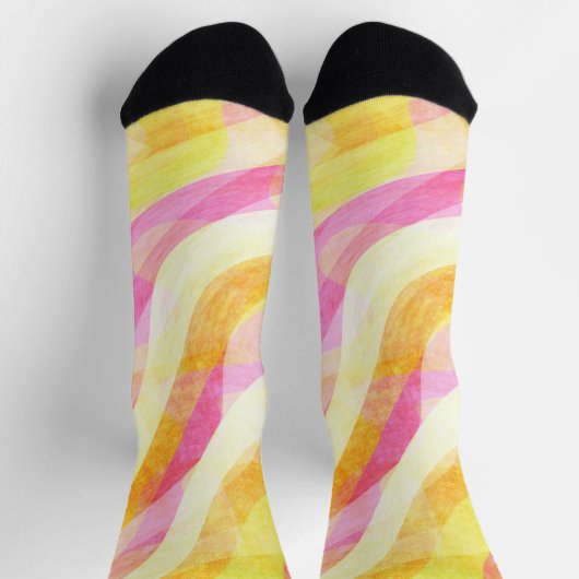 Levendig Wavy Abstract patroon Sokken (Top)