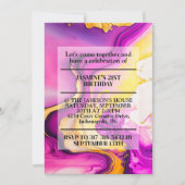 Levendig Wavy Design verjaardagsfeest Kaart (Voorkant)