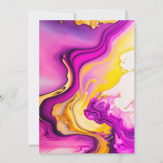 Levendig Wavy Design verjaardagsfeest Kaart (Achterkant)