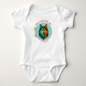 Levendig Wervelend Quilled Siberische Husky Hond P Romper (Voorkant)