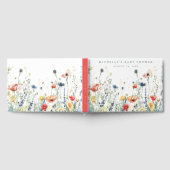 Levendig Wildflower Baby shower Gastenboek (Volledig)