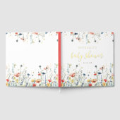 Levendig Wildflower Baby shower Gastenboek (Volledig)