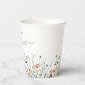 Levendig Wildflower Baby shower Papieren Bekers (Achterkant)