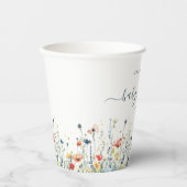 Levendig Wildflower Baby shower Papieren Bekers (Voorkant)