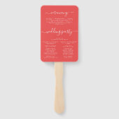 Levendig Wildflower bruiloft programma Handwaaier (Achterkant)