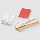 Levendig Wildflower bruiloft programma Handwaaier (Niet-gemonteerd)