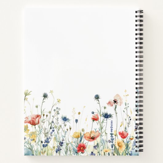 Levendig Wildflower Notitieboek (Achterkant)