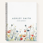 Levendig Wildflower Notitieboek (Voorkant)