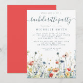 Levendig Wildflower vrijgezellenfeest Kaart