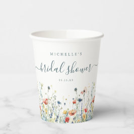Levendig Wildflower Vrijgezellenfeest Papieren Bekers