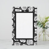 Levendig  witte rozen briefpapier (Staand voorkant)