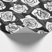 Levendig  witte rozen cadeaupapier (Hoek)