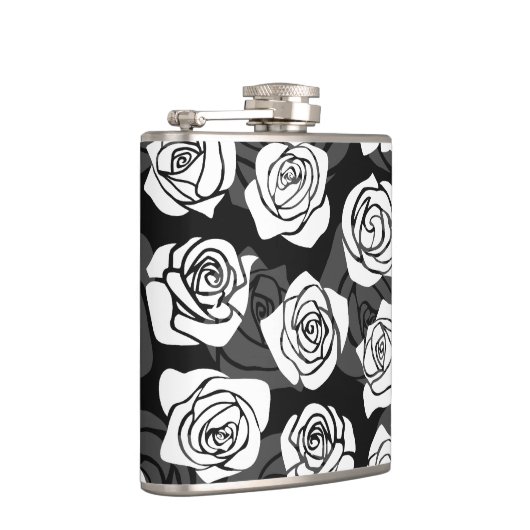 Levendig  witte rozen heupfles (Rechts)