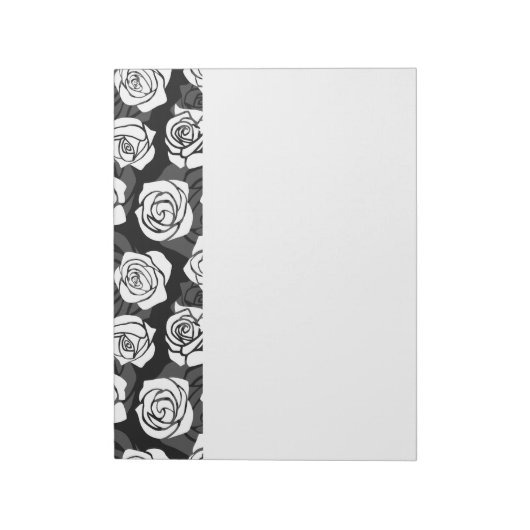 Levendig  witte rozen notitieblok (Linkerzijde)